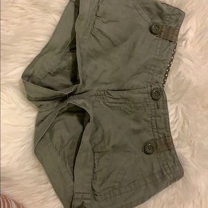Wax jeans army green cargo shorts